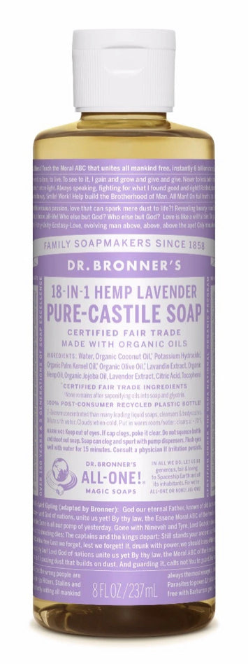 Dr Bronner's 18-in-1 Hemp Lavender Pure Castile Soap 237ml