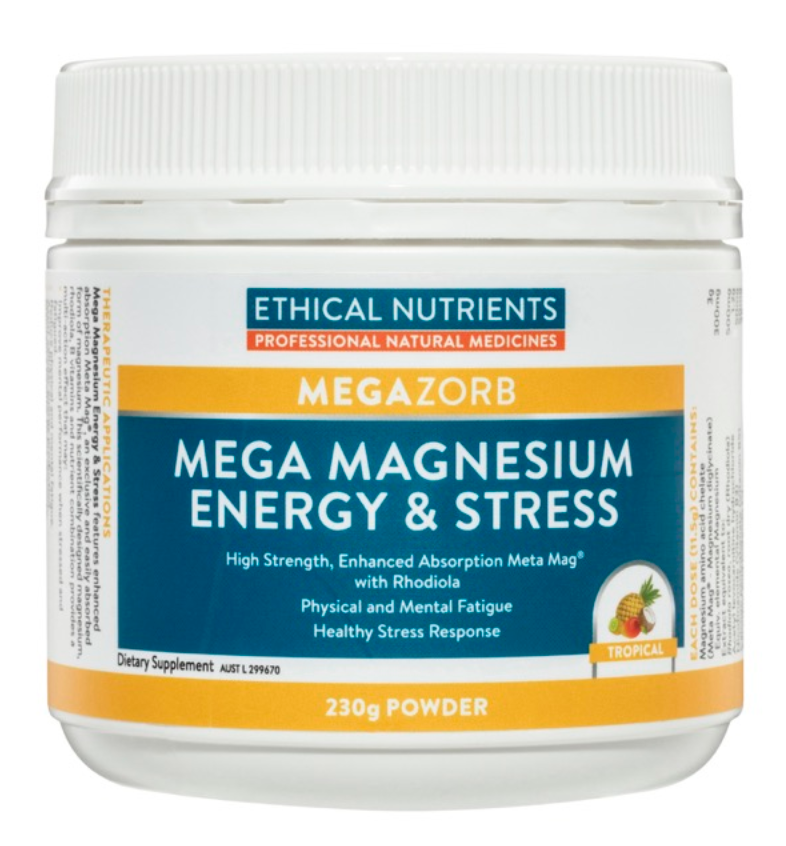Ethical Nutrients Mega Magnesium Energy & Stress Powder 230g
