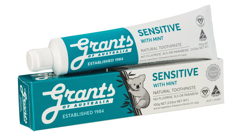 Grants Sensitive Natural Toothpaste with Mint 100g