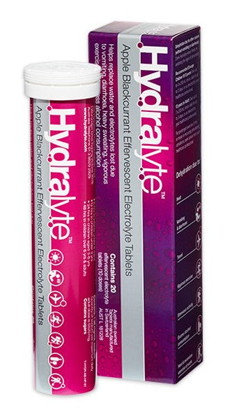 Hydralyte Electrolyte Apple Blackcurrant Effervescent Tablets 20