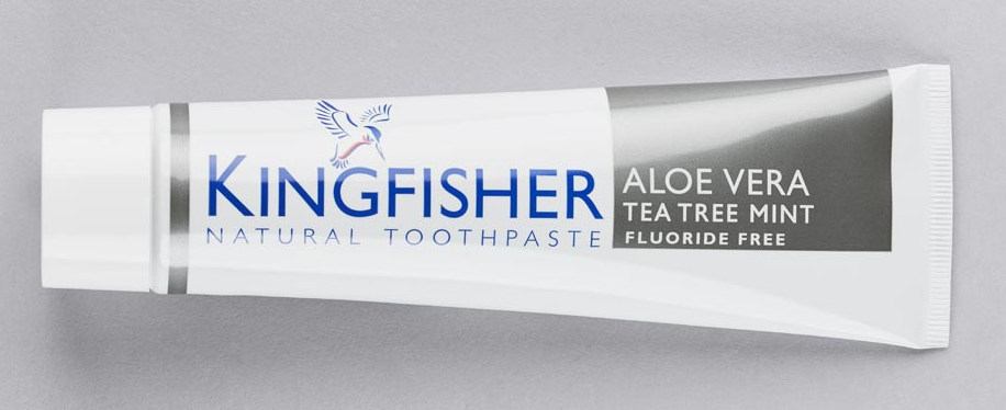 Kingfisher Natural Toothpaste Aloe Vera Tea Tree Mint Fluoride Free 100ml