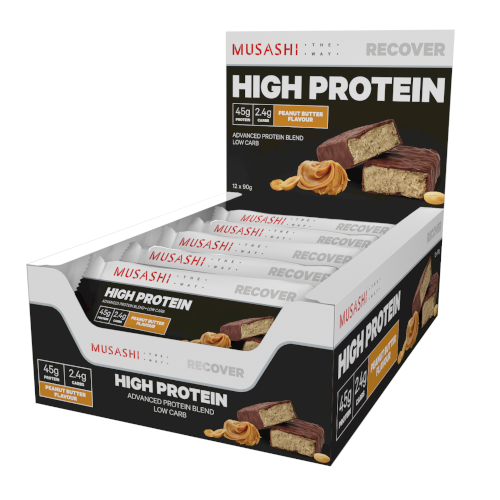 Musashi High Protein Bar Peanut Butter 12 x 90g