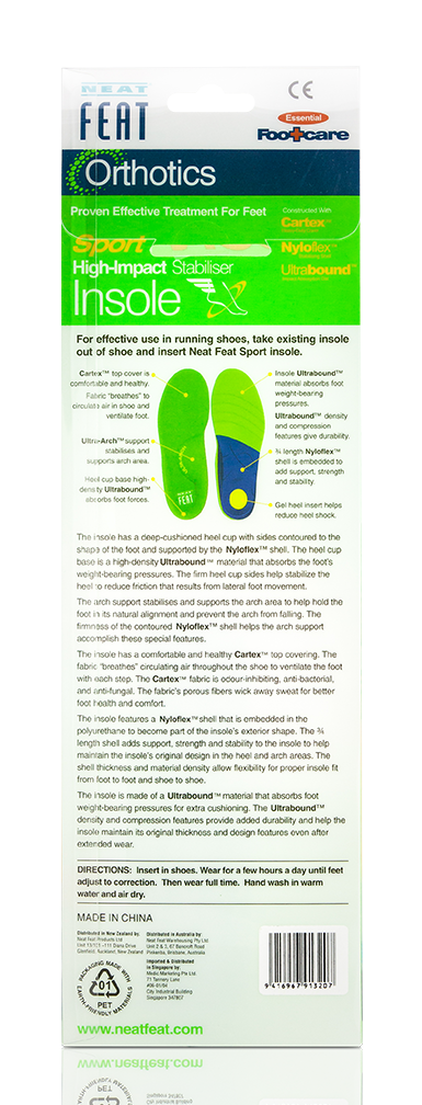 Neat Feat Sport High-Impact Stabiliser Insole Back