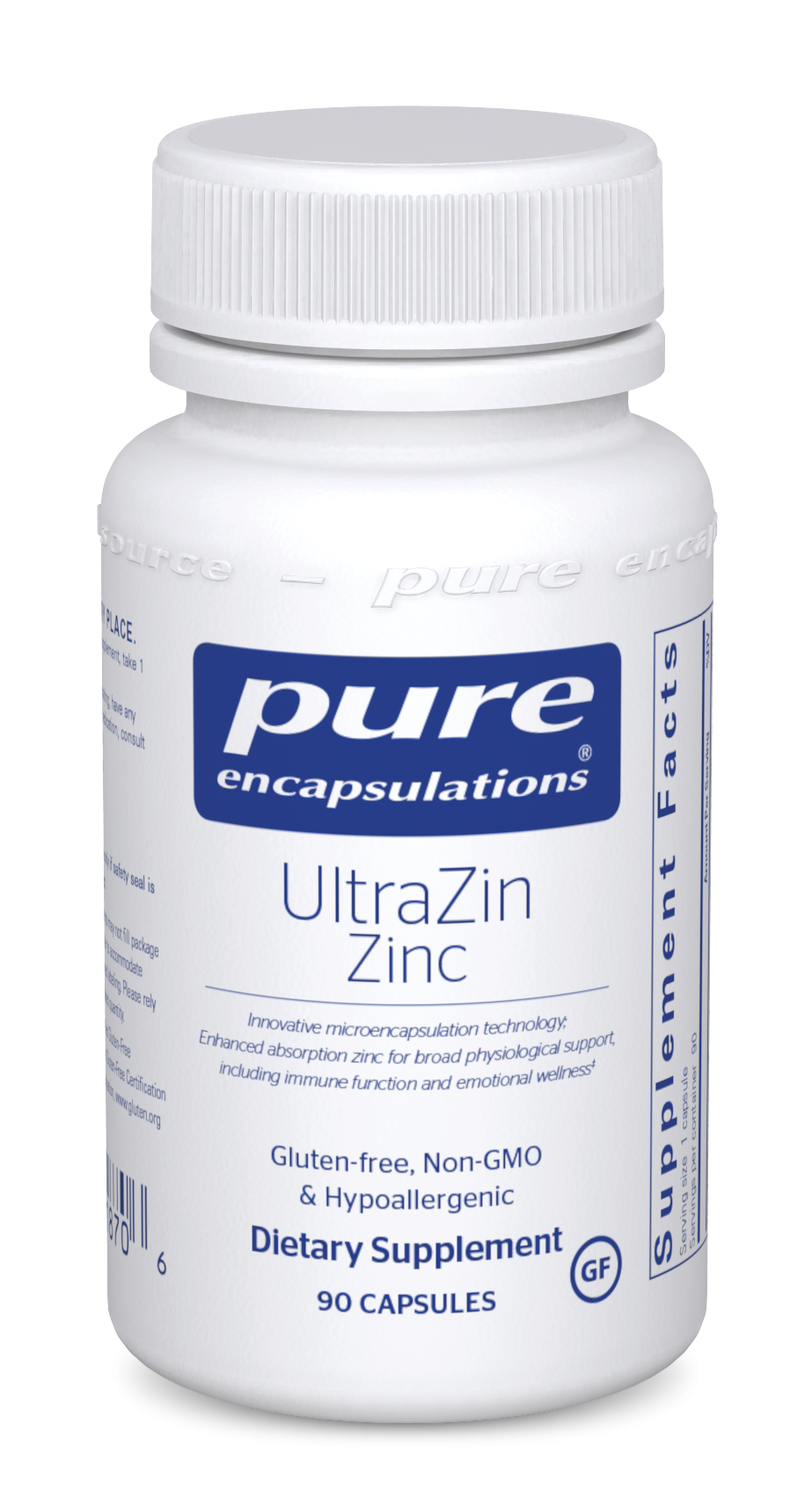 Pure Encapsulations UltraZin Zinc Capsules 90