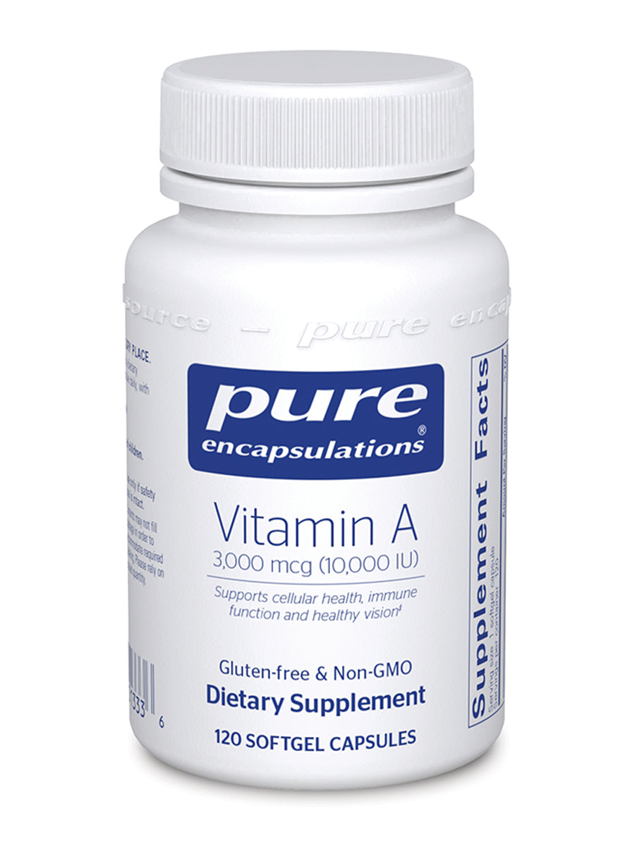 Pure Encapsulations Vitamin A 10,000IU (3000mcg) Capsules 120