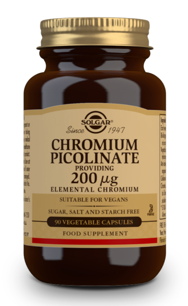Solgar Chromium Picolinate 200mcg Vegetable Capsules 90
