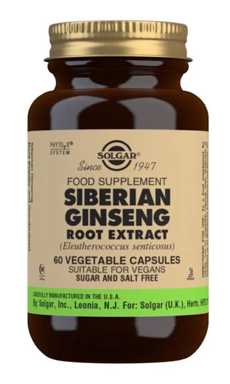 Solgar Siberian Ginseng Root Extract Vegetable Capsules 60