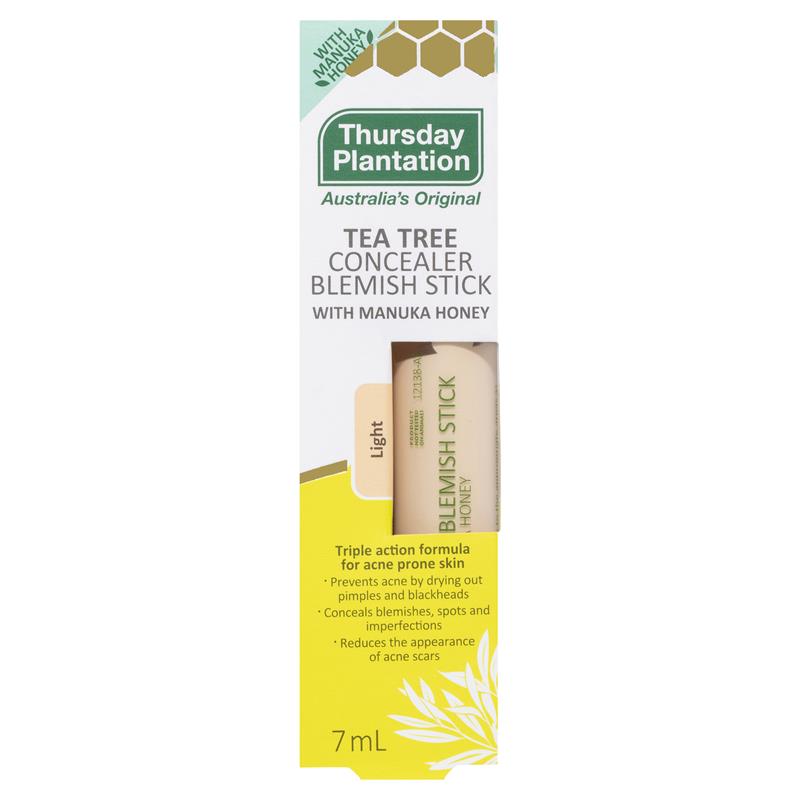 Thursday Plantation Tea Tree Concealer Blemish Stick with Manuka Honey 7ml - Light