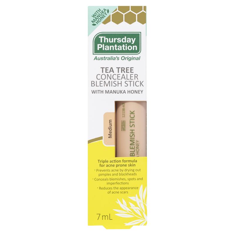 Thursday Plantation Tea Tree Concealer Blemish Stick with Manuka Honey 7ml - Medium