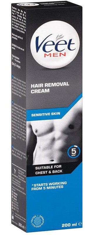 Veet Men Hair Removal Cream Sensitive Skin 200ml