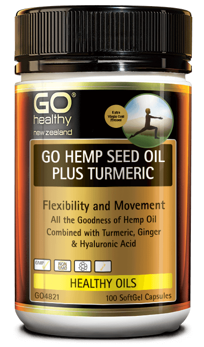 Go Healthy Hemp Seed Oil Plus Turmeric Softgel Capsules 100
