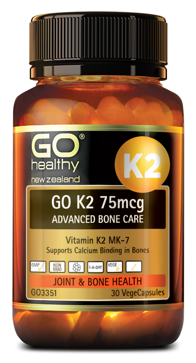 Go Healthy K2 75mcg Advanced Bone Care VegeCapsules 30