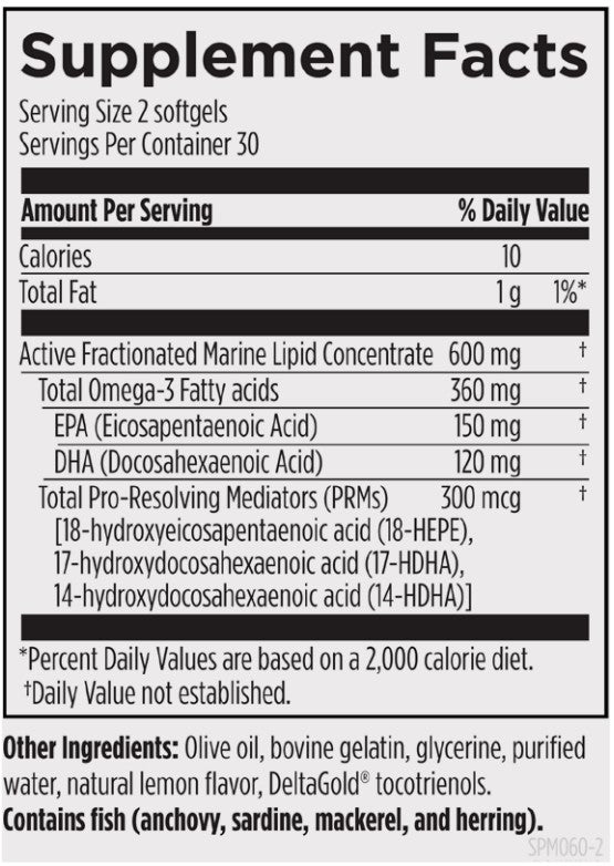 Designs for Health SPM Supreme Ingredients