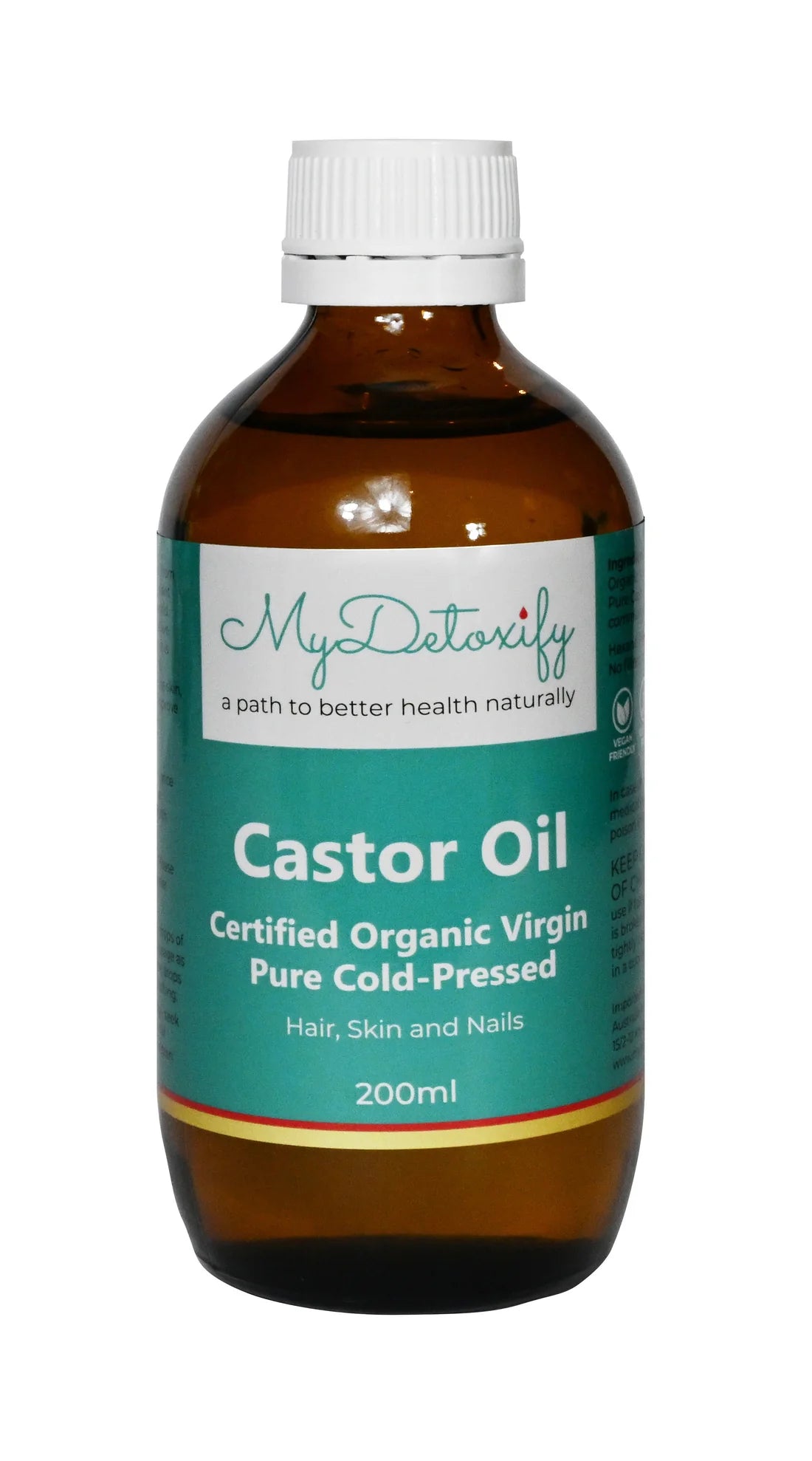 My Detoxify Castor Oil Certified Organic 200ml