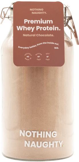 Nothing Naughty Premium Whey Protein Powder Natural Chocolate  1kg