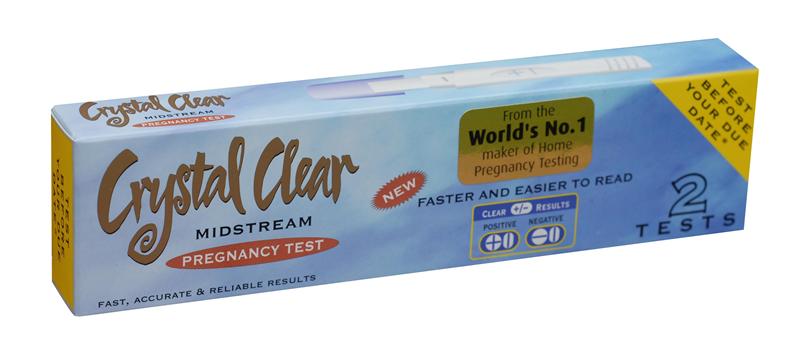 Crystal Clear Midstream Pregnancy Test 2