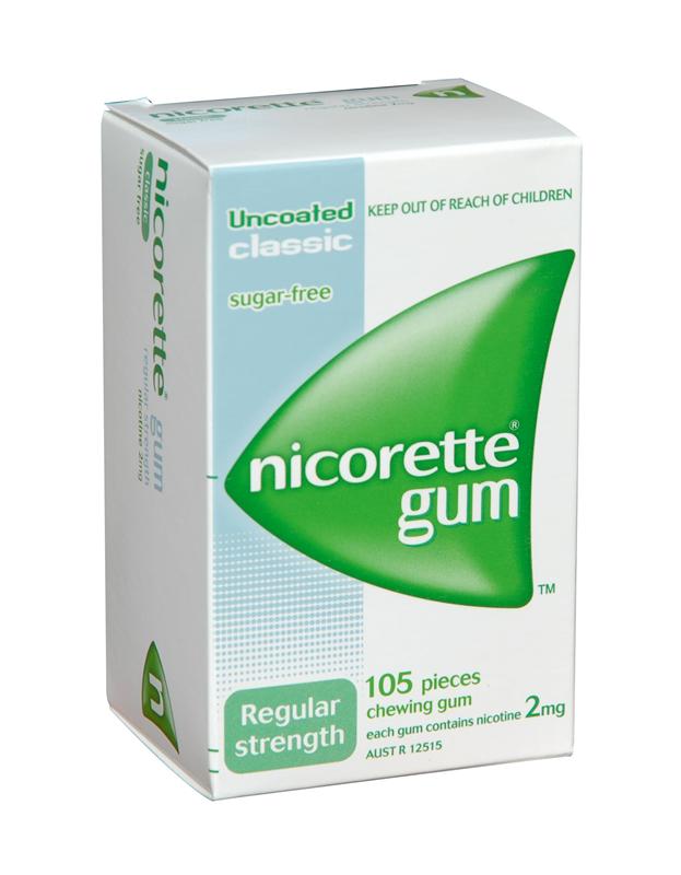 Nicorette Nicotine Gum 2mg Classic 105