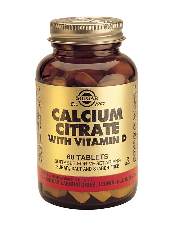 Solgar Calcium Citrate with Vitamin D Tablets 60