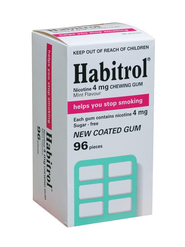 Habitrol Nicotine Chewing Gum Mint Flavour 4mg 96