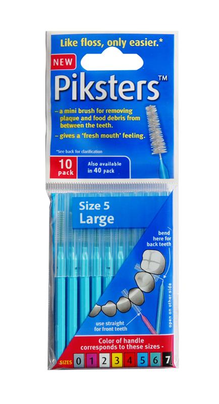 Piksters Interdental Brushes Size 5 Blue 1.4mm Tapered 10