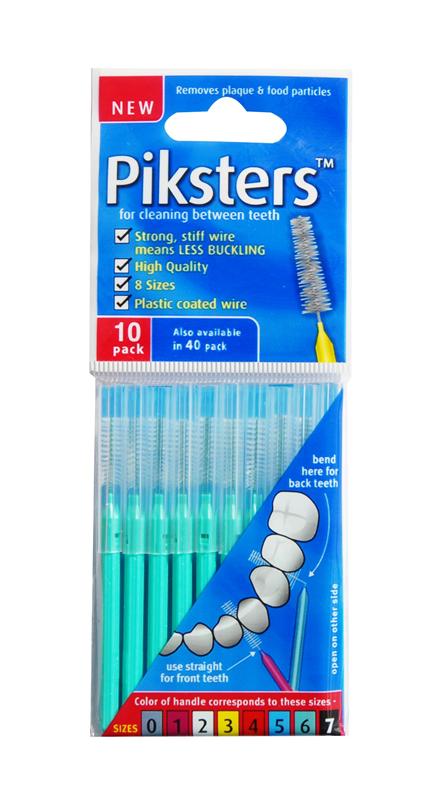 Piksters Interdental Brushes Size 6 Green 1.6mm Tapered 10
