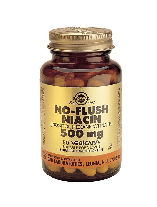 Solgar No-Flush Niacin 500mg Vegetable Capsules 50