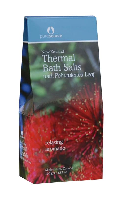 Puresource New Zealand Thermal Bath Salts with Pohutukawa Leaf 100g