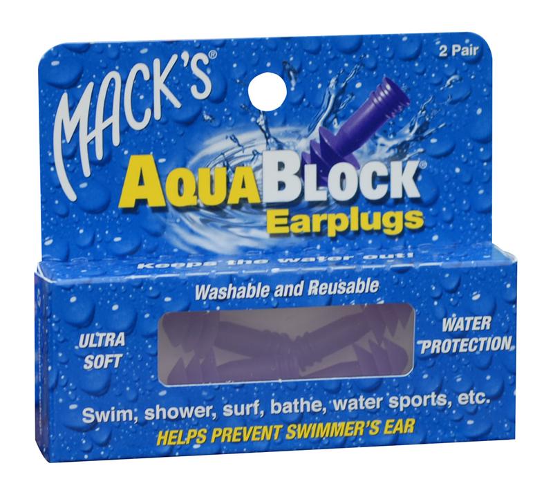 Macks Aquablock Earplugs 2 Pairs