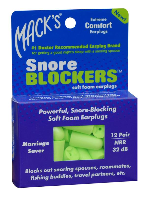 Macks Snore Blockers Soft Foam Earplugs 12 Pairs