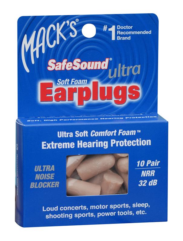 Macks SafeSound Ultra Soft Foam Earplugs 10 Pairs