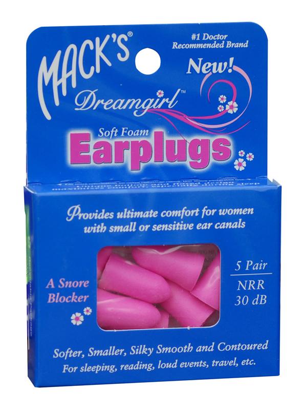 Macks Dreamgirl Soft Foam Earplugs 5 Pair