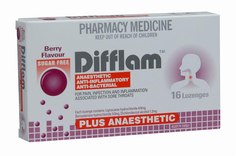Difflam Plus Anaesthetic Berry Flavour Lozenges 16