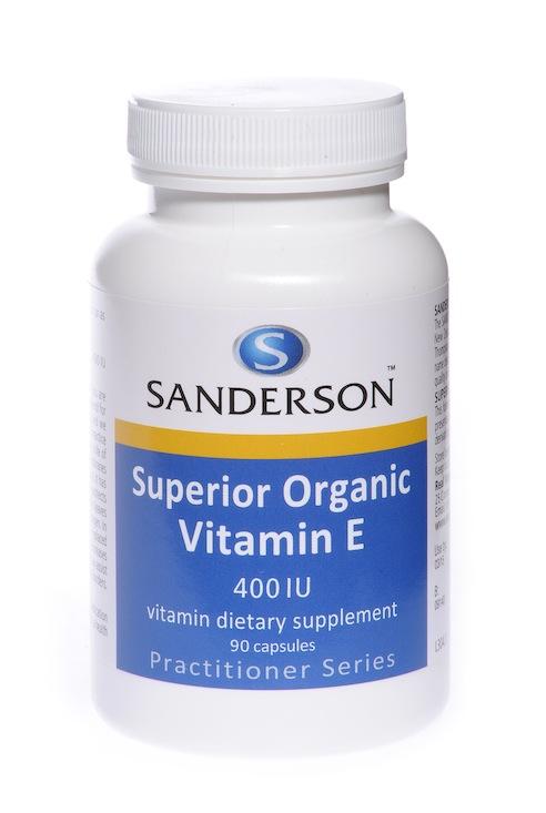 Sanderson Superior Organic Vitamin E 400IU Capsules 90