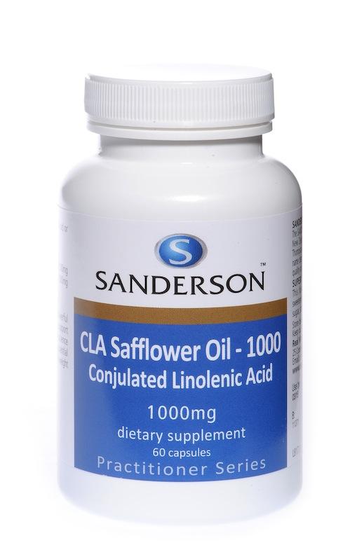 Sanderson CLA Safflower Oil 1000mg Conjugated Linoleic Acid Capsules 60
