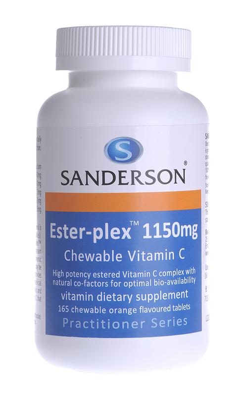 Sanderson Ester-Plex 1150mg Chewable Vitamin C Tablets 165