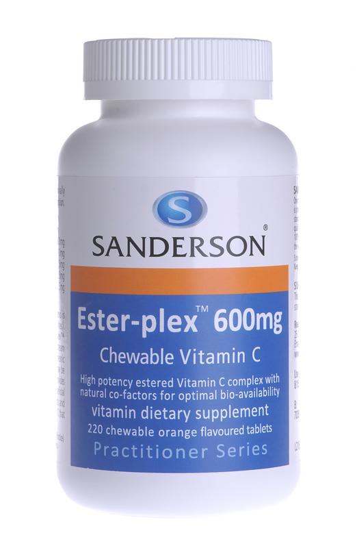 Sanderson Ester-Plex 600mg Chewable Vitamin C Tablets 220