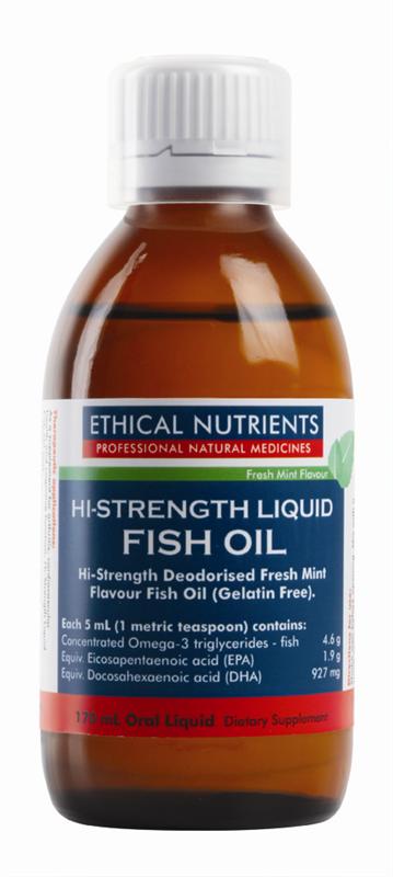 Ethical Nutrients High Strength Liquid Fish Oil 170ml - Fresh Mint Flavour