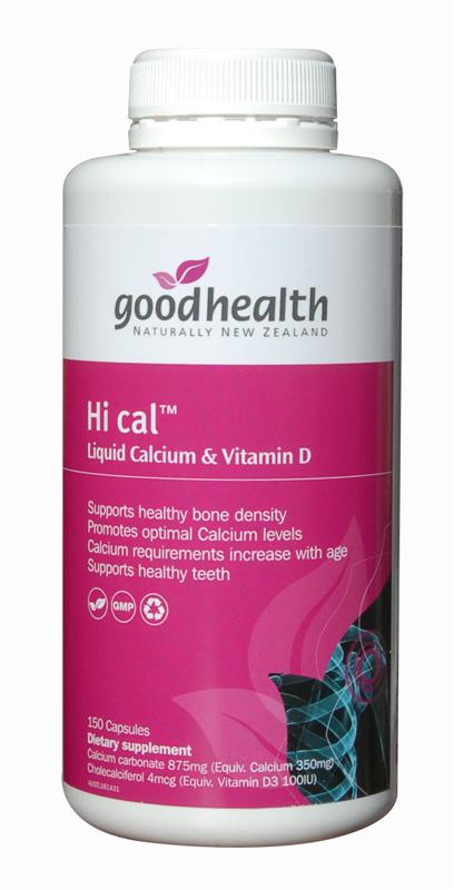 Good Health Hi Cal Liquid Calcium and Vitamin D Capsules 150