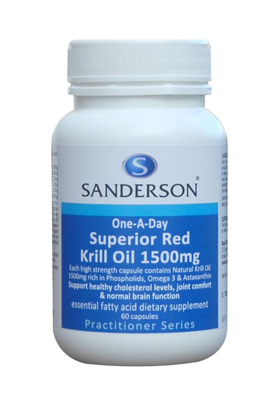 Sanderson Superior Red Krill Oil 1500mg Capsules 60