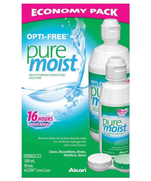 OPTI-FREE PureMoist Multi-Purpose Contact Lense Solution 300ml + 90ml