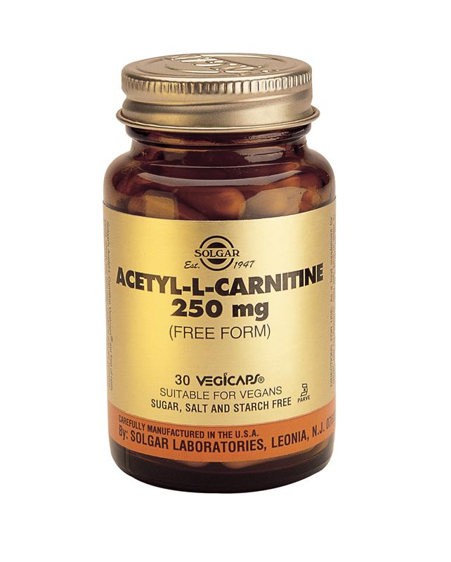 Solgar Acetyl L-Carnitine 250mg Vegetable Capsules 30
