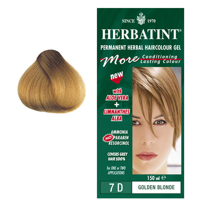 Herbatint Permanent Hair Colour Golden Blonde 7D