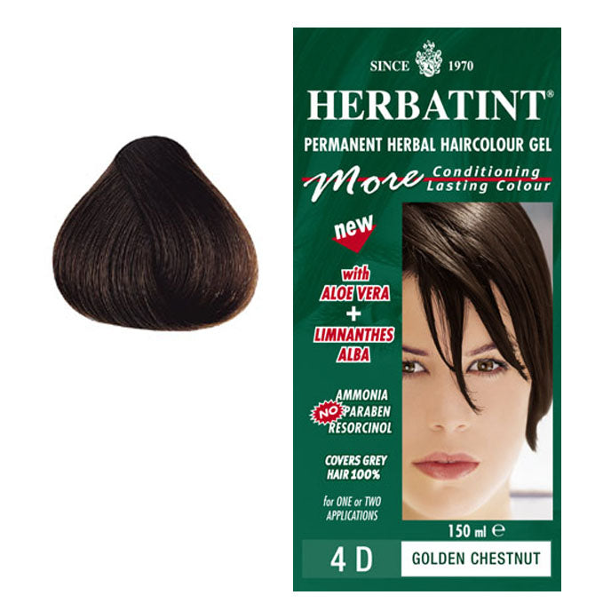 Herbatint Permanent Hair Colour Golden Chestnut 4D