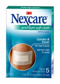 Nexcare Premium Soft Cloth Sterile Adhesive Pads 5 (60.3mm x 101mm)