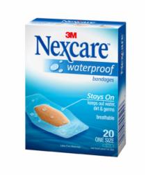 Nexcare Waterproof Clear Bandages 20 (26mm x 57mm)
