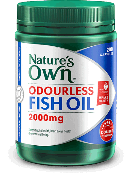 Natures Own Double Strength Fish Oil Odourless 2000mg Capsules 240