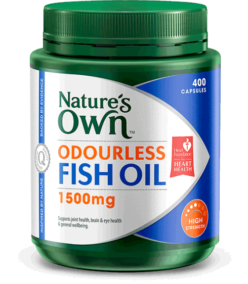 Natures Own High Strength Odourless Fish Oil 1500mg Capsules 400