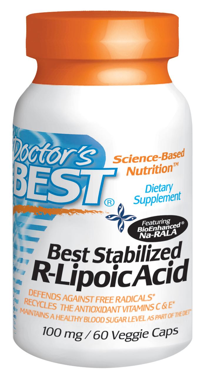 Doctors Best Stabilized R-Lipoic Acid 100mg VegeCaps 60