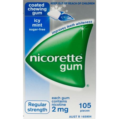 Nicorette Nicotine Gum 2mg Icy Mint 105