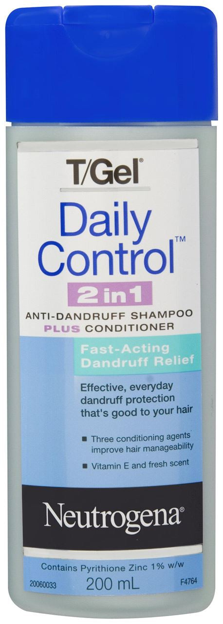 Neutrogena T/Gel Daily Control 2 in 1 Anti-Dandruff Shampoo Plus Conditioner 200ml